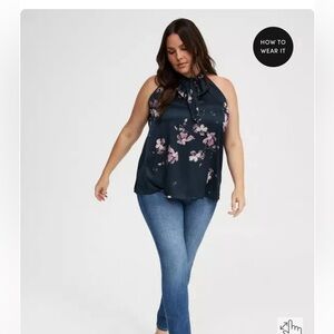 Gorgeous Satin Torrid Goddess Top Size 1